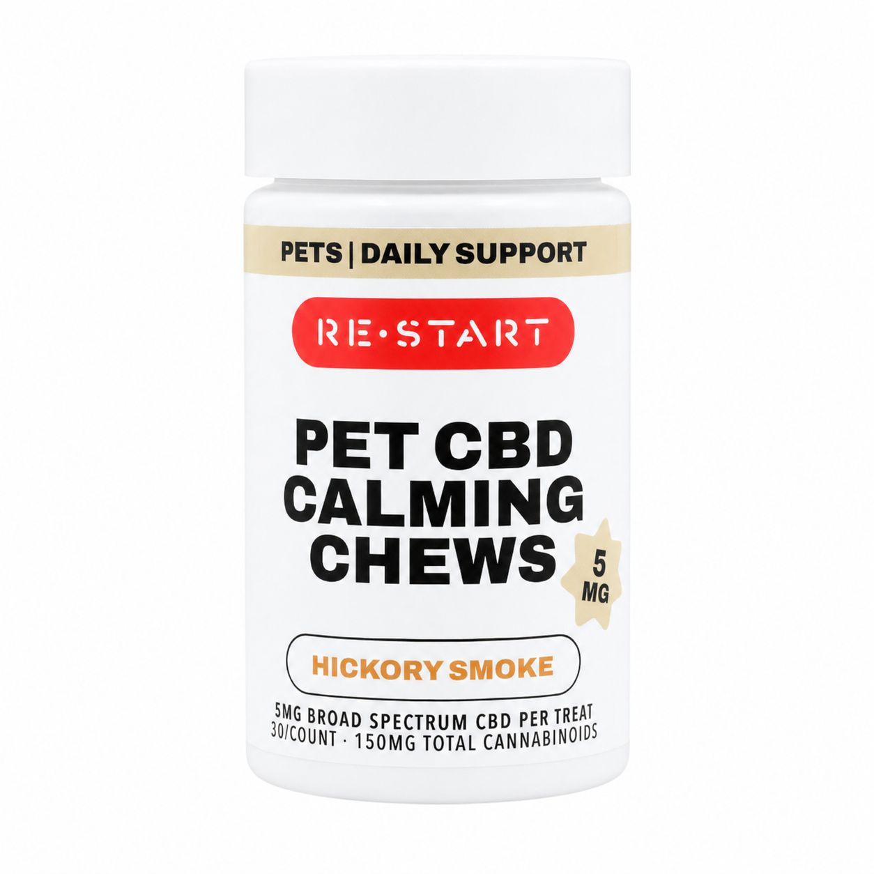 Pet CBD 5MG Calming Soft Chews - Hickory Smoke 30/ct