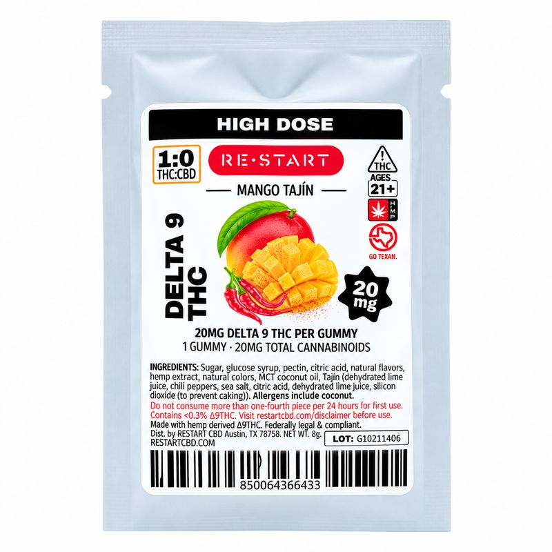 20MG THC Gummies - Mango Tajín 1-ct