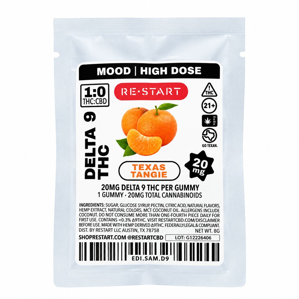 20MG THC Gummy - Texas Tangie (1-ct)
