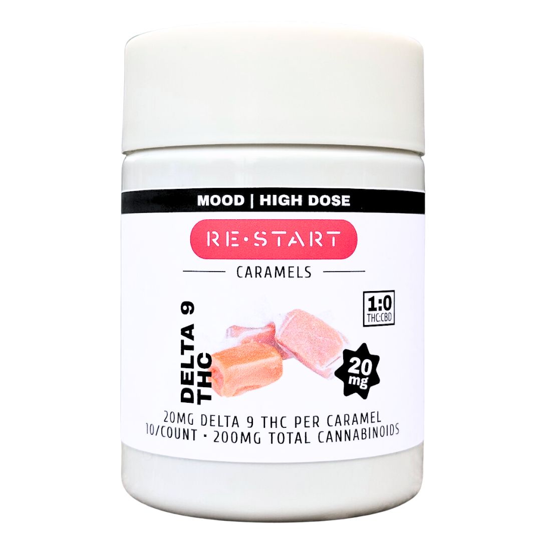 Delta 9 THC 20MG Caramels, Count: 10-count