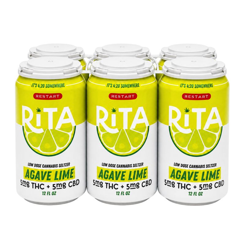 RESTART Rita 5MG THC +5MG CBD Seltzer - Agave Lime