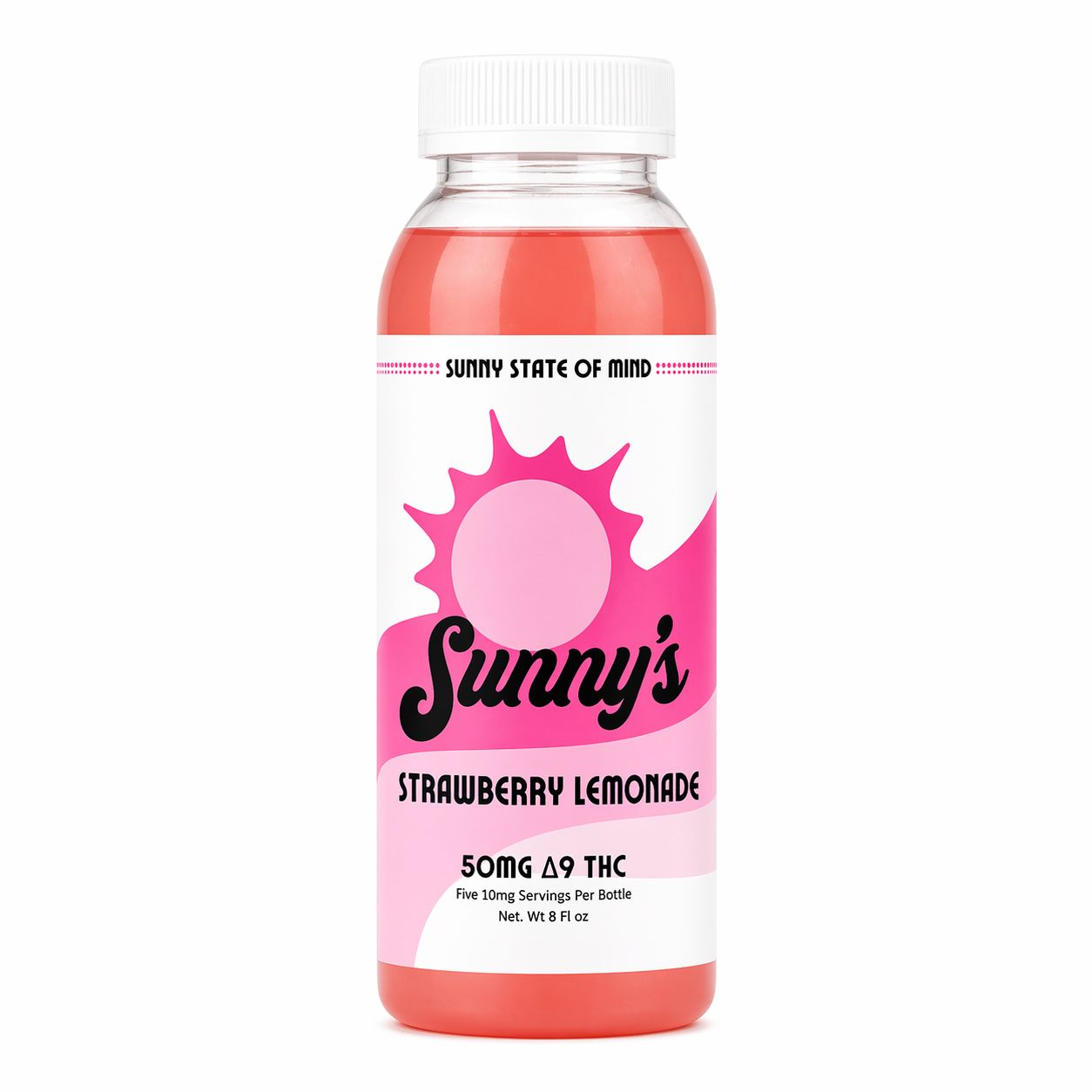 Sunny's Delta 9 THC 50MG Beverage Strawberry Lemonade 8oz