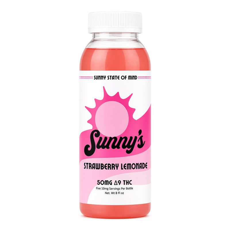 Sunny's Delta 9 THC 50MG Beverage Strawberry Lemonade 8oz