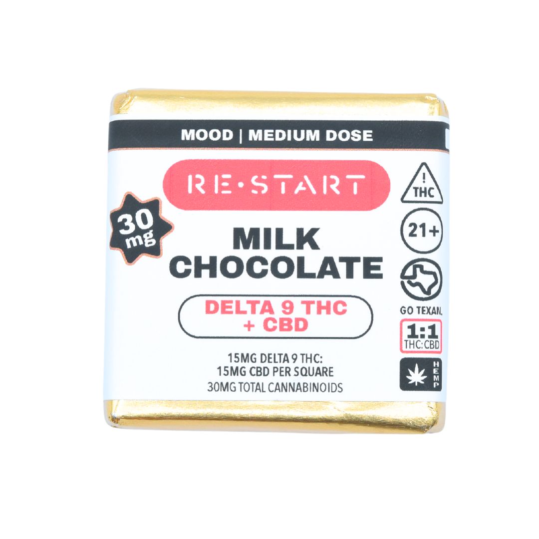 Delta 9 THC CBD 30MG Milk Chocolate Mini 1-ct