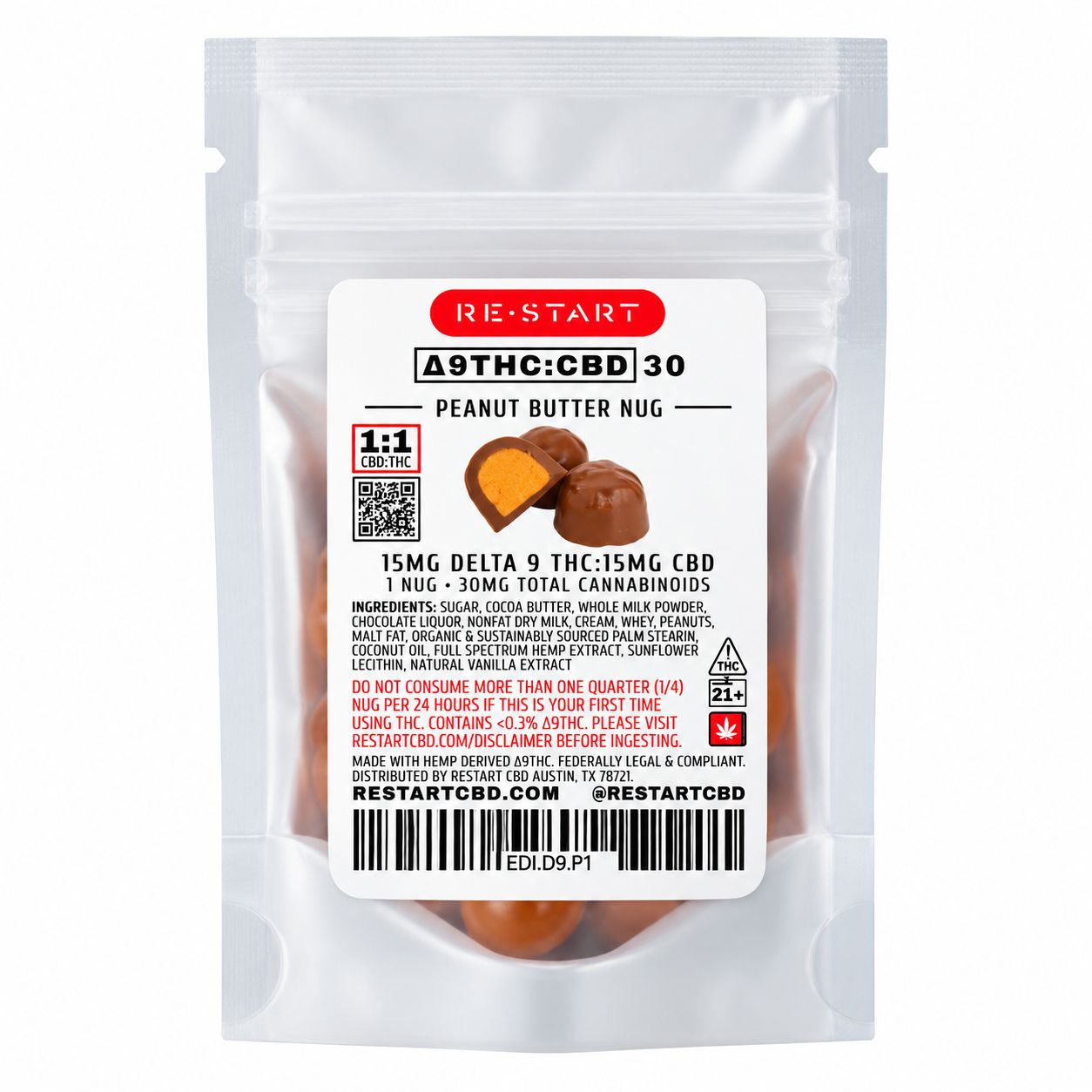 30MG THC:CBD Peanut Butter Nugs 1-ct 30MG THC:CBD Peanut Butter Nugs 1-ct