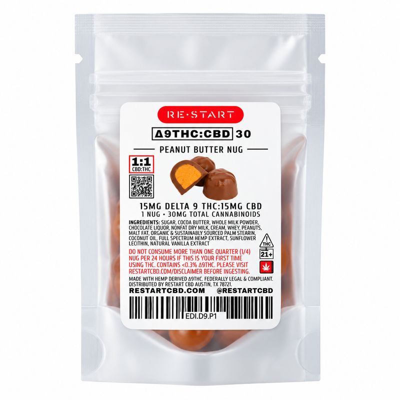 30MG THC:CBD Peanut Butter Nugs 1-ct