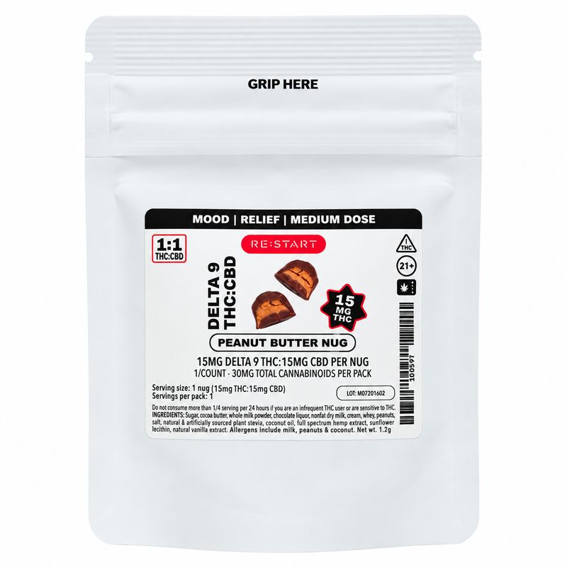 30MG THC:CBD Peanut Butter Nugs 1-ct