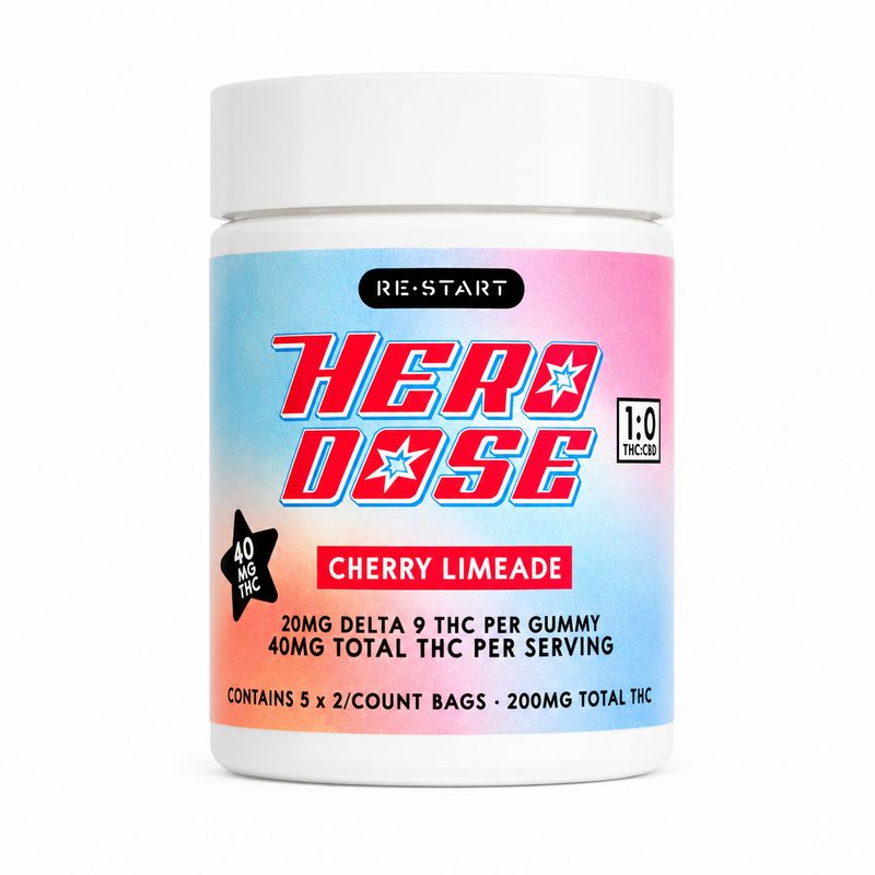 Hero Dose THC 40mg Gummies - Cherry Limeade