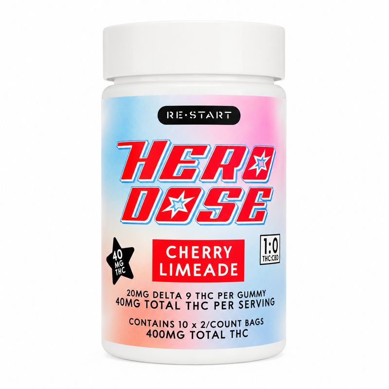 Hero Dose THC 40mg Gummies - Cherry Limeade