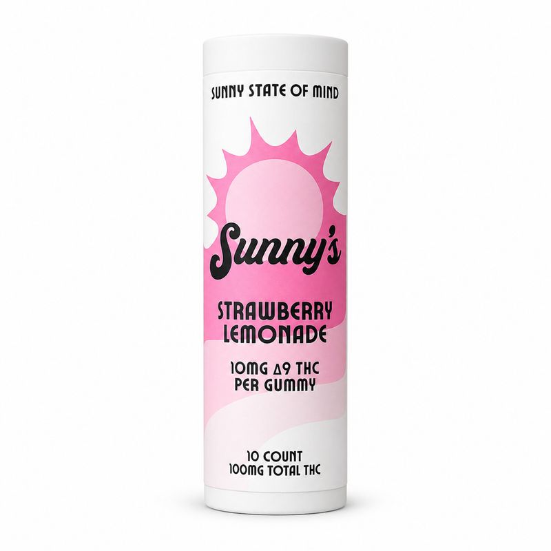 Sunny’s Delta 9 THC 10MG Gummies Strawberry Lemonade