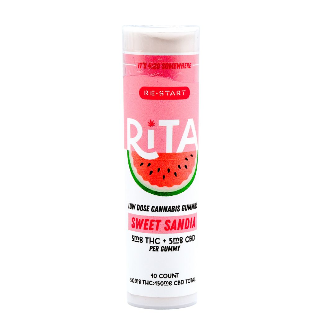 RESTART Rita Delta 9 THC CBD 10MG Gummies Sweet Sandia, Count: 10-ct
