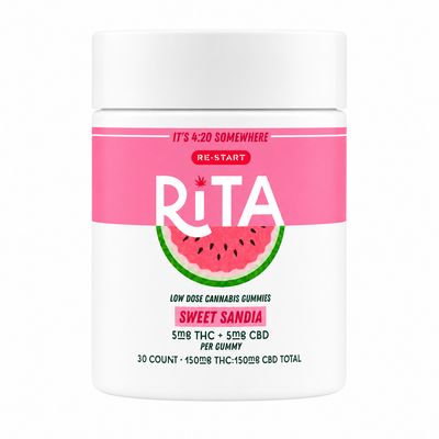 $5 - $10 OFF - Rita THC:CBD 10MG Gummies - Watermelon (1:1)