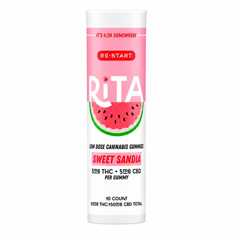 $5 - $10 OFF - Rita THC:CBD 10MG Gummies - Watermelon (1:1)