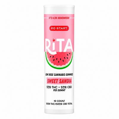 $5 - $10 OFF - Rita THC:CBD 10MG Gummies - Watermelon (1:1)