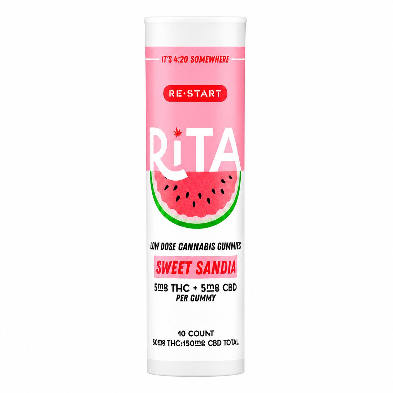$5 - $10 OFF - Rita THC:CBD 10MG Gummies - Watermelon (1:1), Count: 10-ct (Reg. $15)