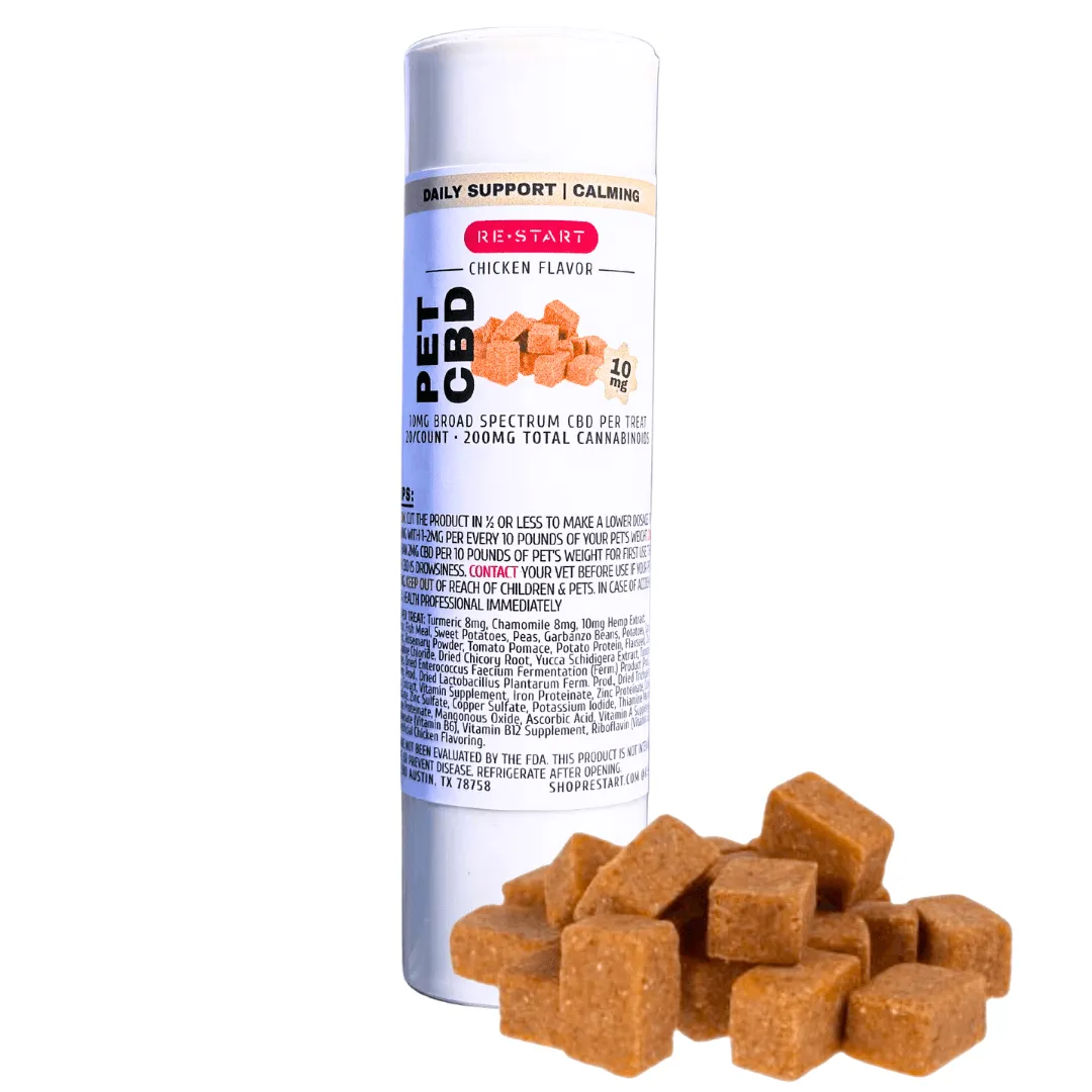 Pet CBD Calming Chews 10MG Chicken Flavor, Count: 20-ct