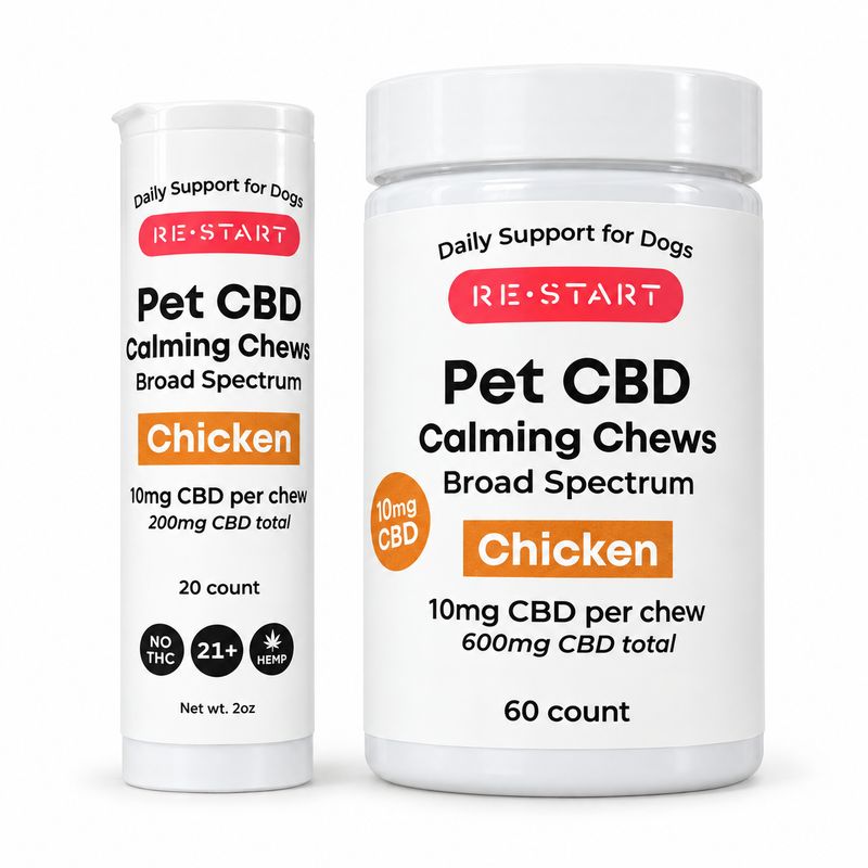 Pet CBD Calming Chews 10MG Chicken Flavor