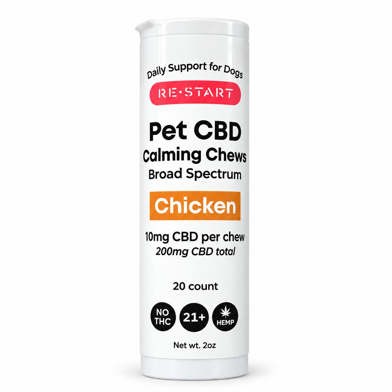 Pet CBD Calming Chews 10MG Chicken Flavor, Count: 20-ct (Reg. Price $20)