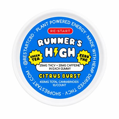 Runner's High Energy Gummies THCV + Green Tea (Citrus)
