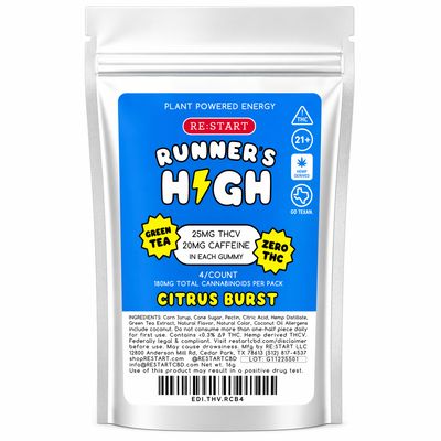 Runner's High Energy Gummies THCV + Green Tea (Citrus)