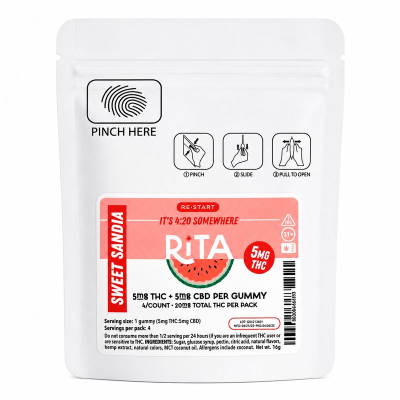 Rita THC:CBD Gummies - Watermelon (1:1) (4-ct)