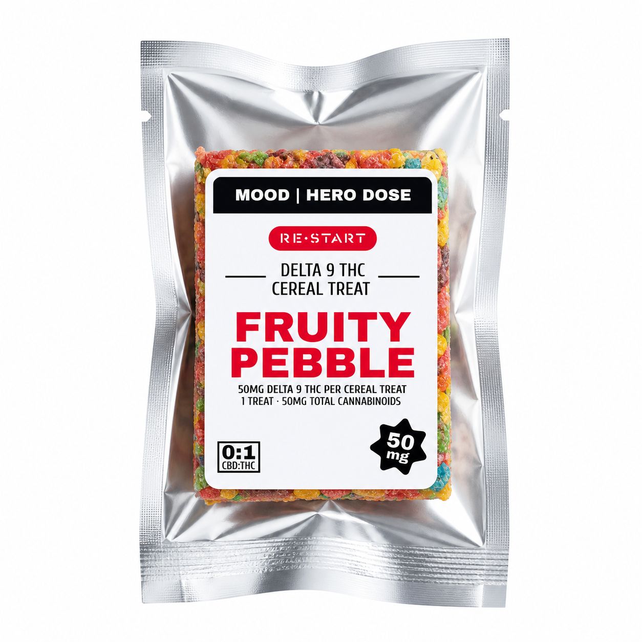Delta 9 THC 50mg Fruity Rainbow Cereal Treat 1-ct