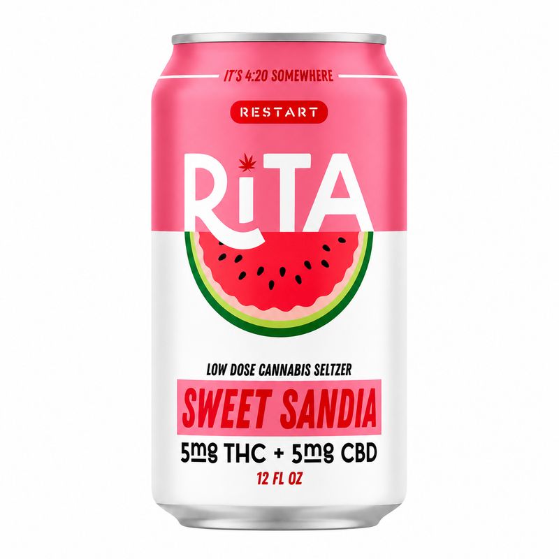 RESTART Rita D9 THC CBD Cannabis Seltzer Sweet Sandia