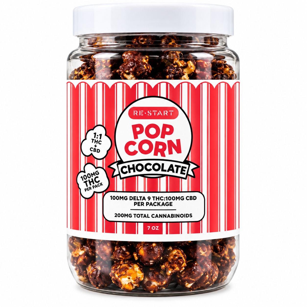200MG THC:CBD Popcorn - Chocolate (1:1)