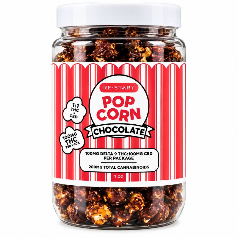 200MG THC:CBD Popcorn - Chocolate (1:1)