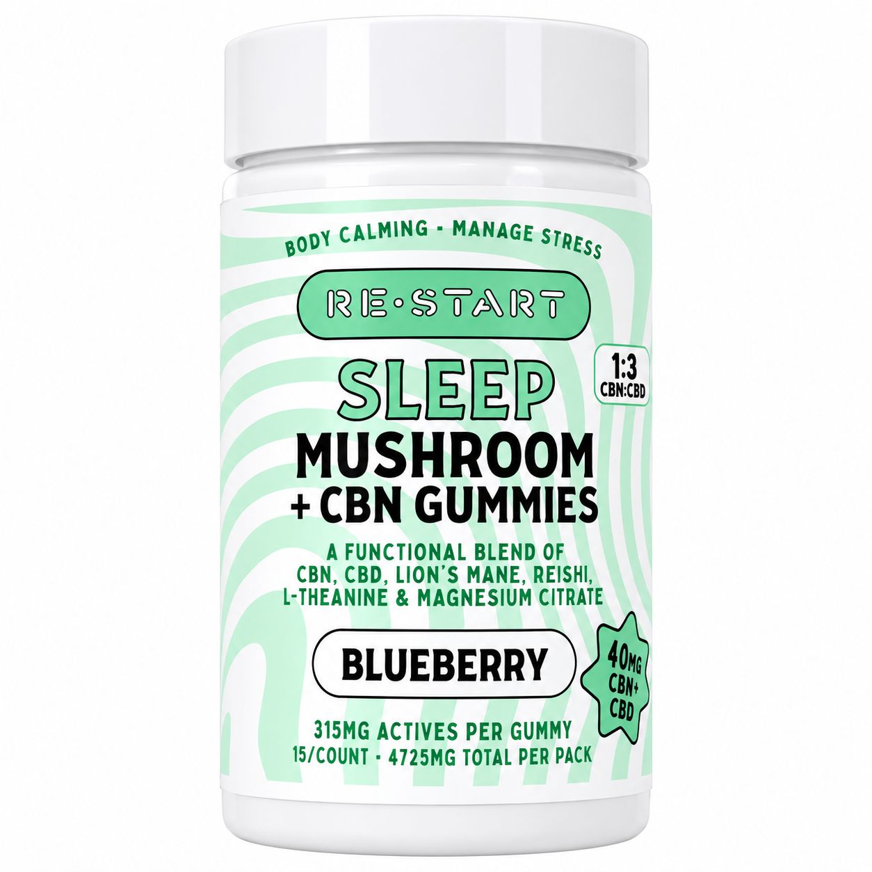40MG CBN:CBD Sleep Mushroom Gummies, Quantity: 15-ct