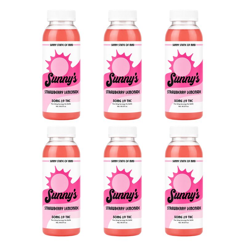 Sunny’s Delta 9 THC 50MG Beverage Strawberry Lemonade 6/pk (online only)