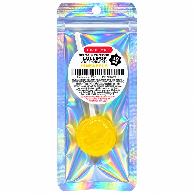 30MG THC:CBD Lollipop - Pineapple