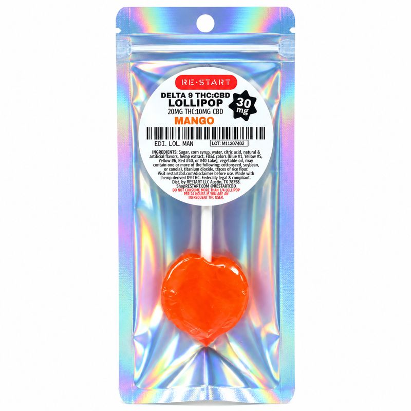 30MG THC:CBD Lollipop - Mango