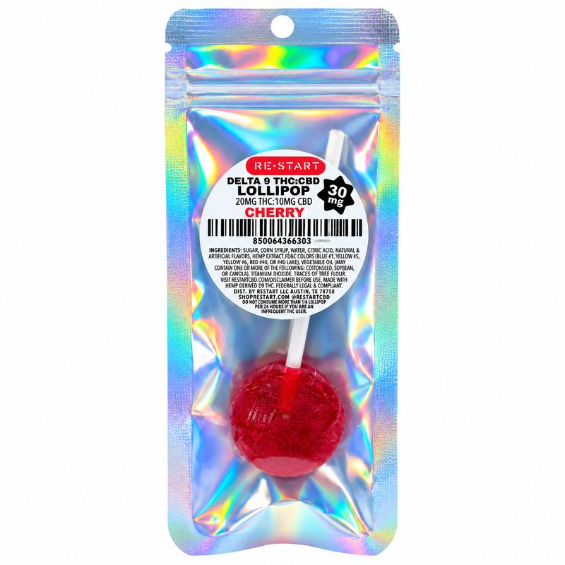 30MG THC:CBD Lollipop - Cherry