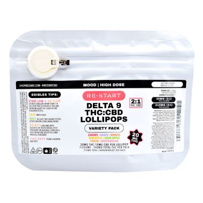 Delta 9 THC CBD 30MG Lollipop Variety 7-Pk (2:1) *Includes Pineapple