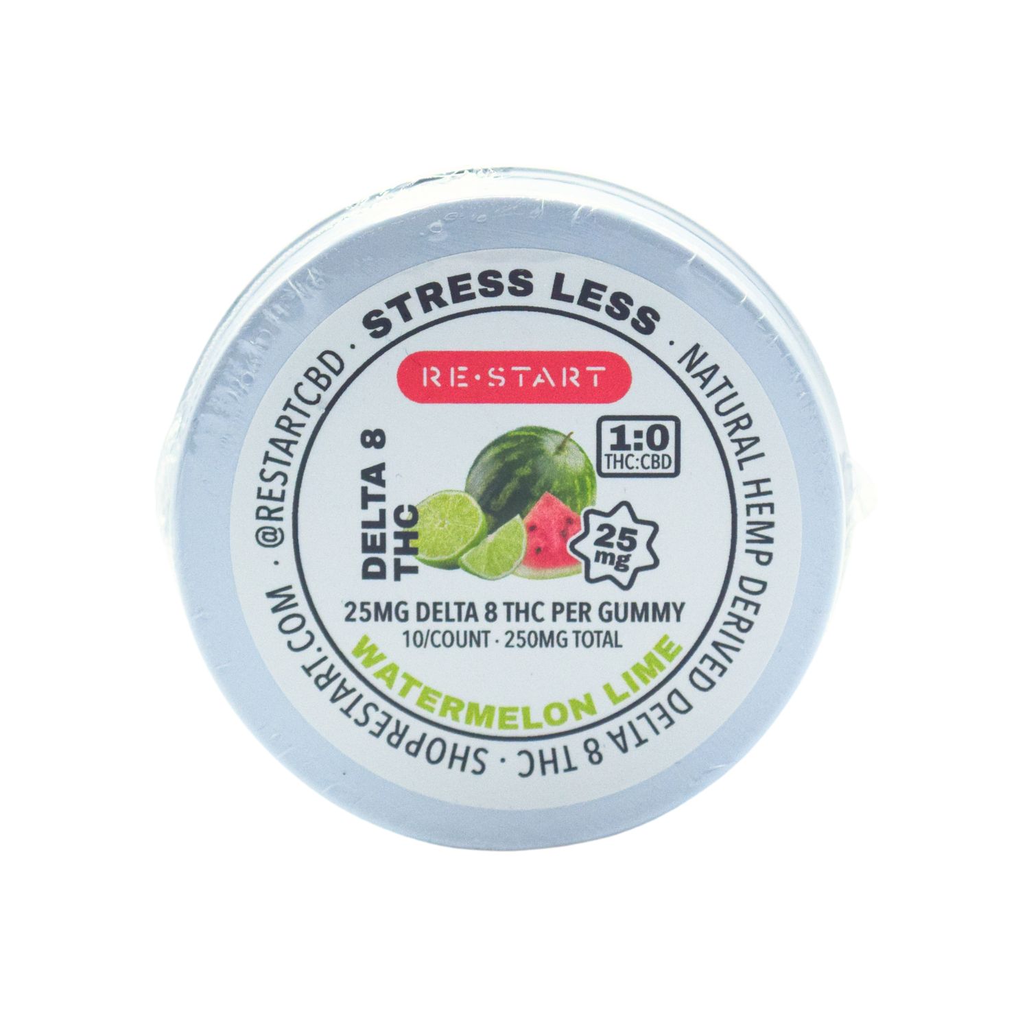 50% OFF - Delta 8 25MG Gummies Watermelon Lime, Count: 10-count (Reg. Price $20)