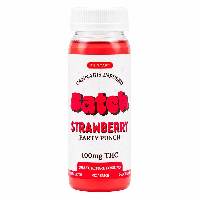 RESTART Batch 100mg Delta 9 THC Drink  4oz Strawberry