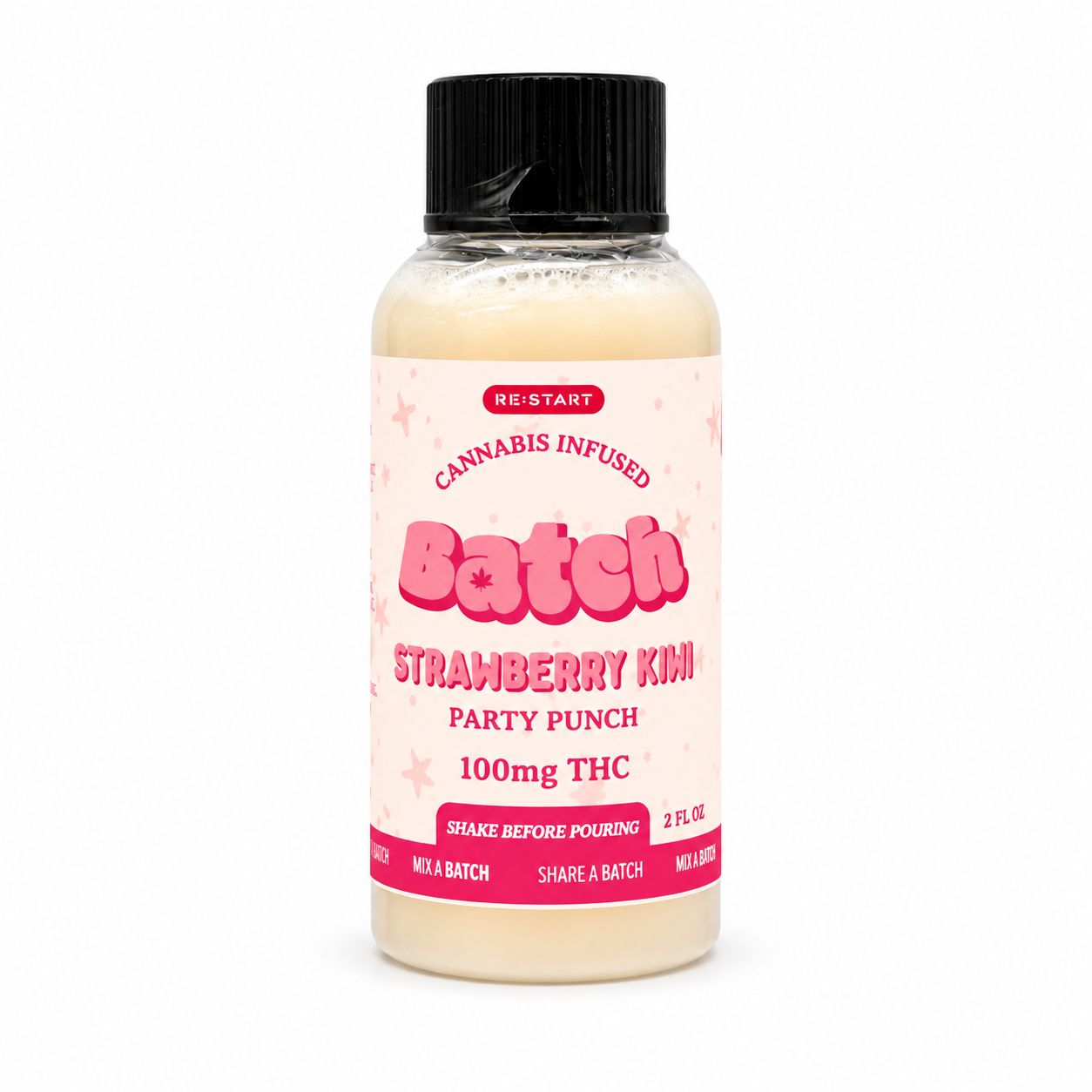 RESTART Batch 100mg Delta 9 THC Drink Mixer 2oz, Flavor: Strawberry Kiwi
