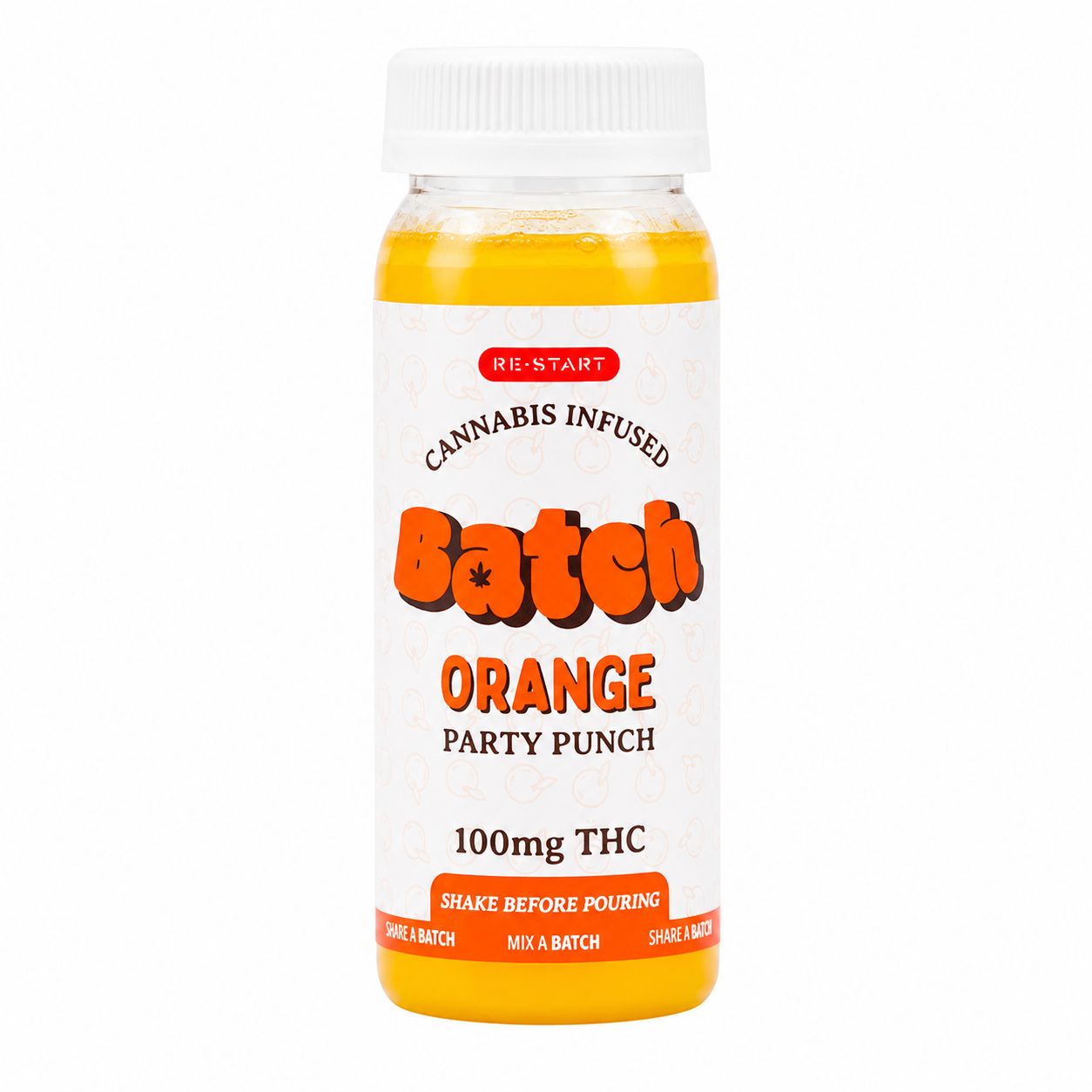 RESTART Batch 100mg Delta 9 THC Drink 4oz Orange