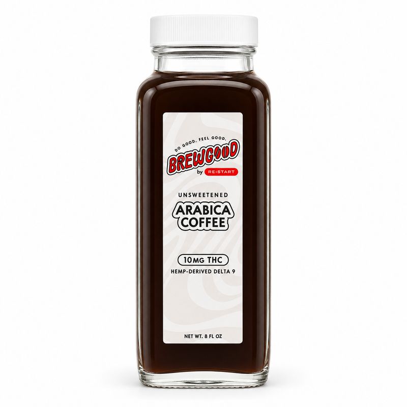 Brewgood Delta 9 THC Infused Arabica Coffee 10MG 8oz Zero Sugar