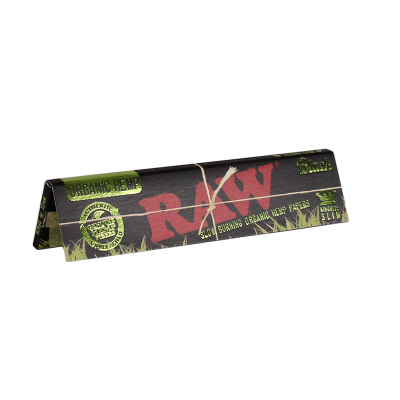 Classic Raw Organic Black  Rolling Papers 1 1/4"
