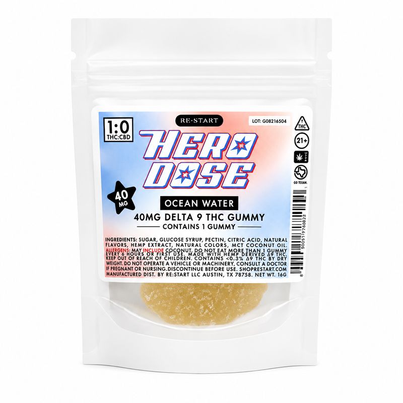 Hero Dose 40MG THC Gummies - Coconut Limeade (Sample)