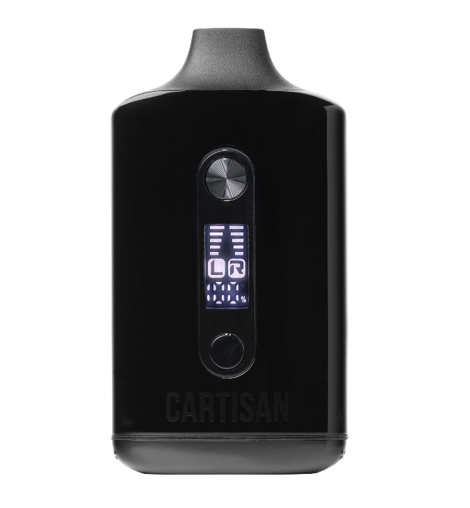 Cartisan Veil Bar Duo Vape Battery  w/Water Pipe Adaptor, Color: Obsidian