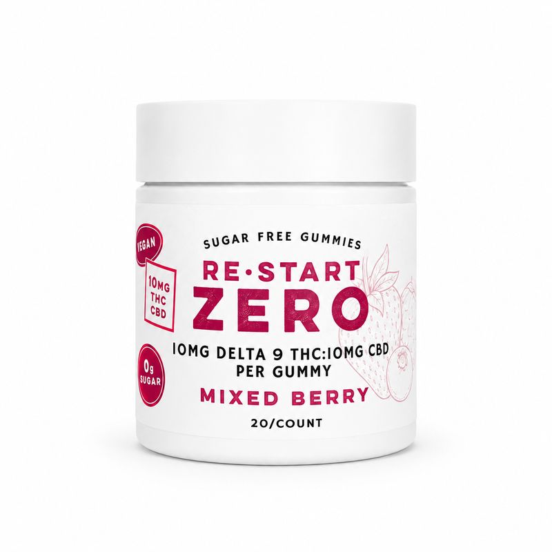 ZERO Sugar-Free Delta 9 CBD 20MG Gummies Mixed Berry 20-ct (1:1)