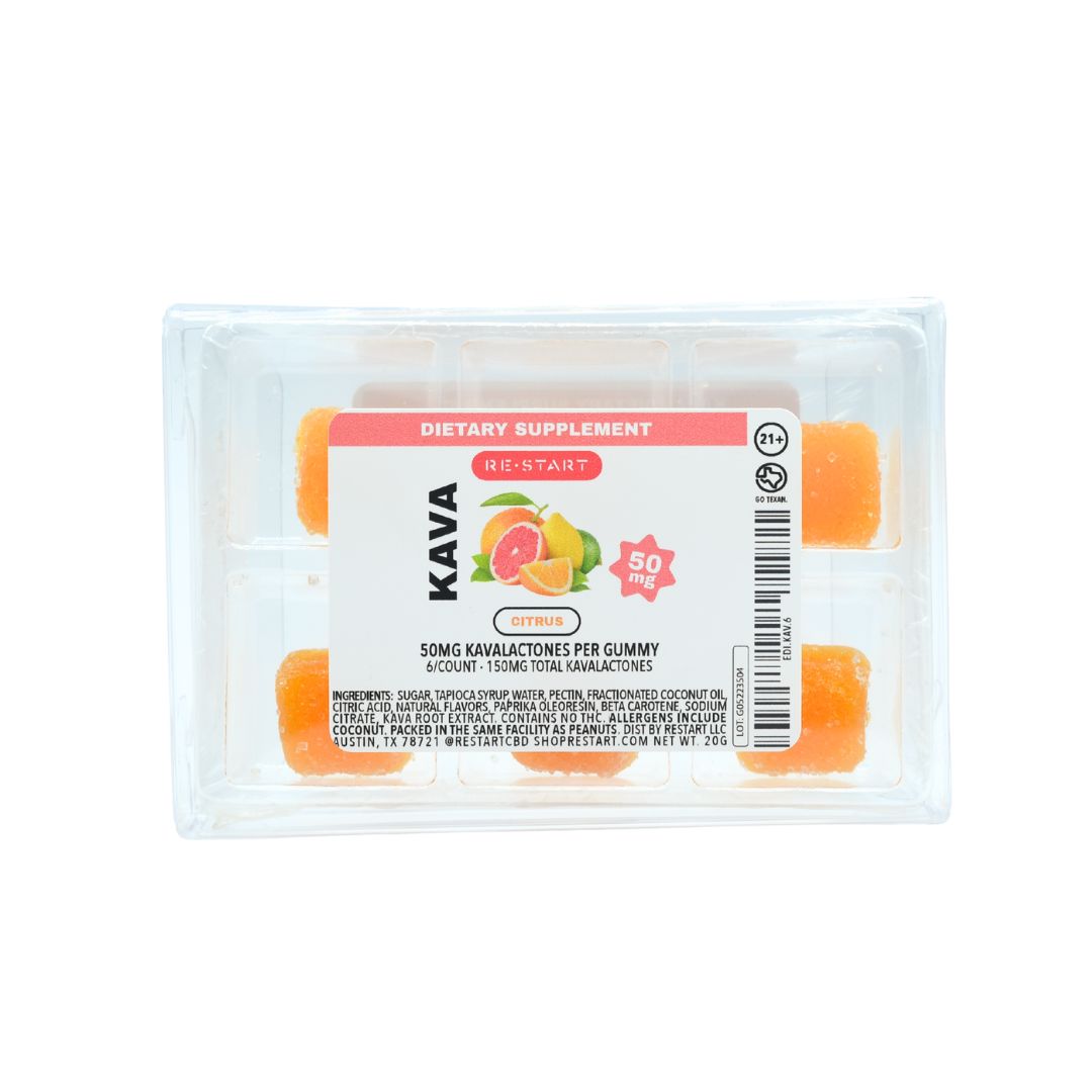 Kava 50MG Gummies - Citrus, Count: 6-count