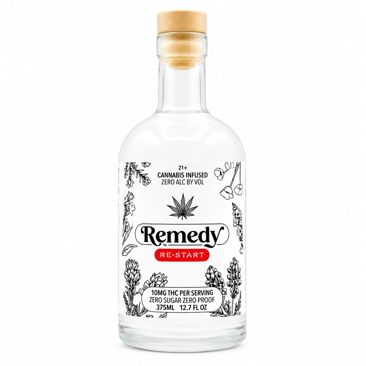 RESTART Remedy THC 10MG Infused Beverage  Unflavored No Sugar 375mL (8 servings)