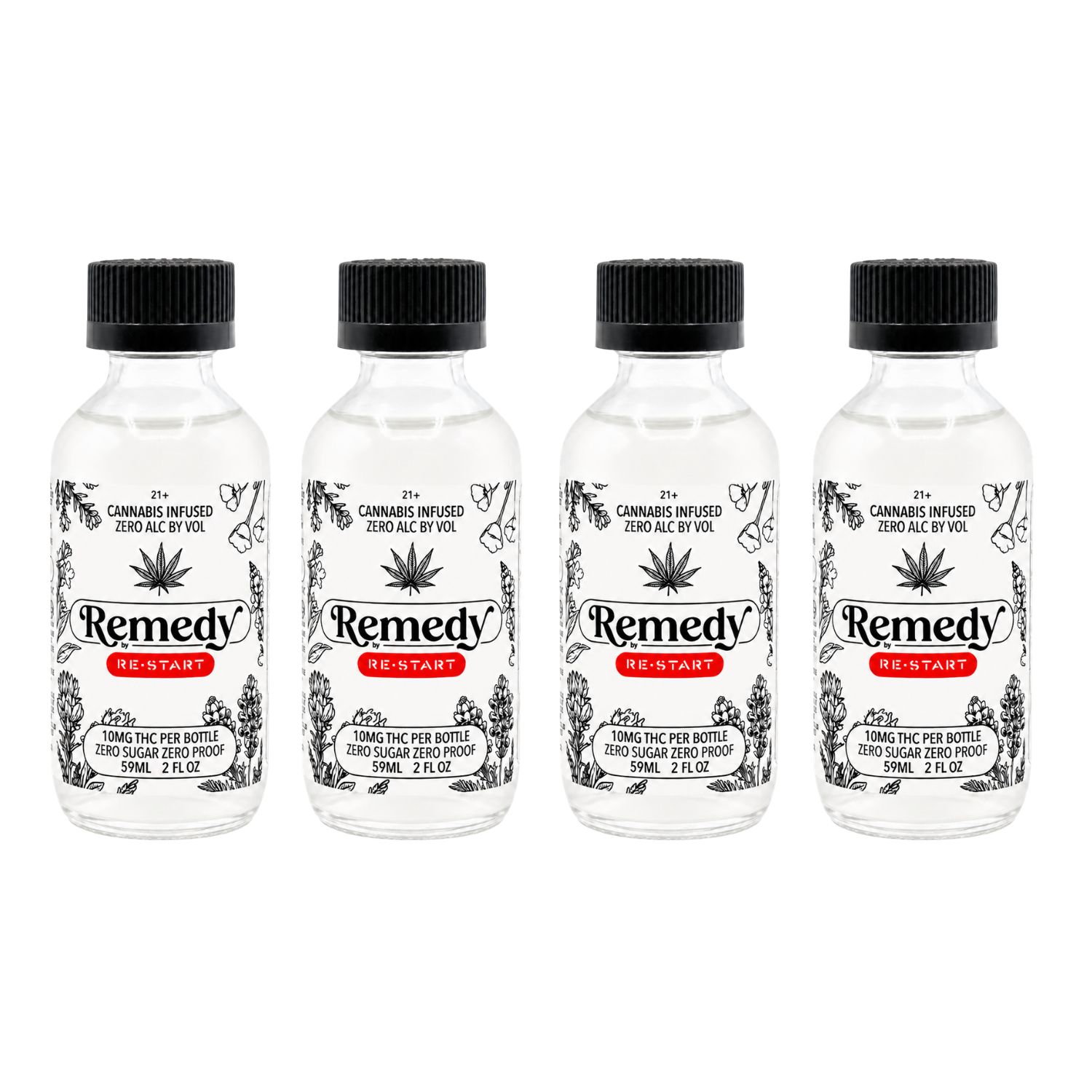 RESTART Remedy THC 10MG Infused Beverage Unflavored No Sugar 4/pack