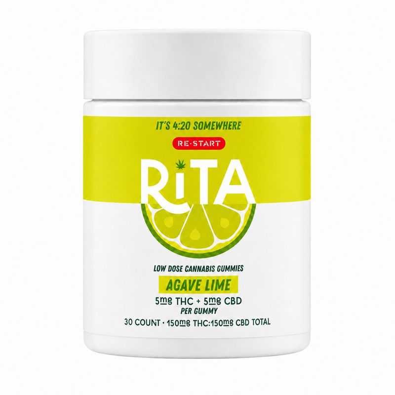 RESTART Rita Delta 9 THC CBD 10MG Gummies Agave Lime