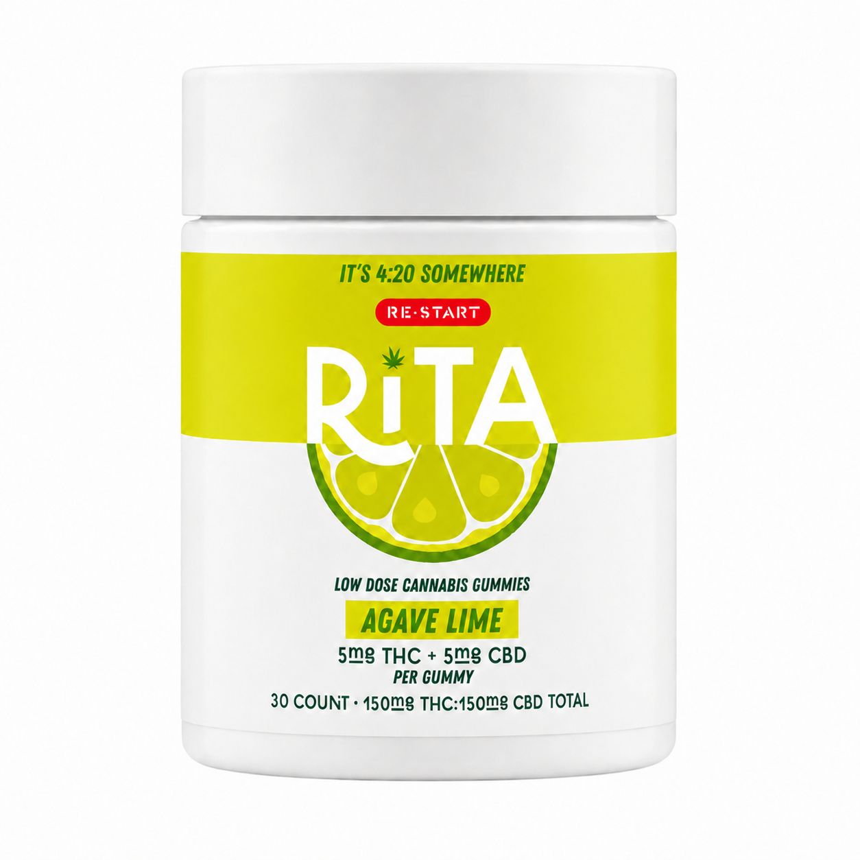 Rita THC:CBD 10MG Gummies - Agave Lime (1:1), Count: 30ct