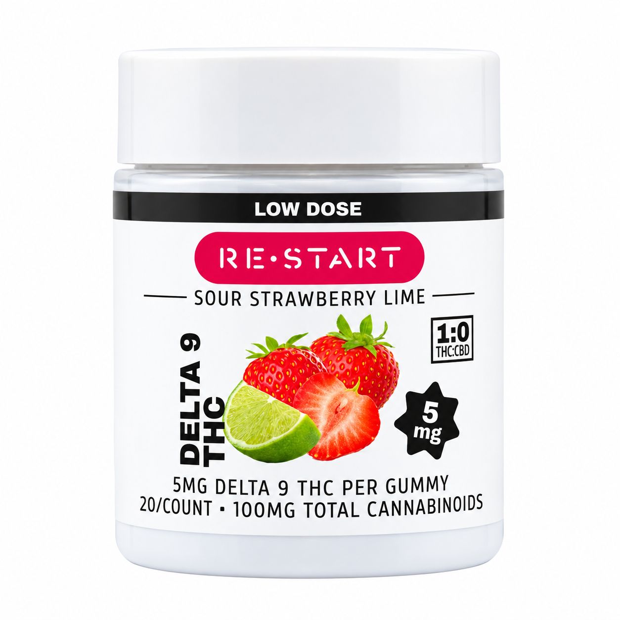 5MG THC Gummies - Strawberry Lime (20-ct)